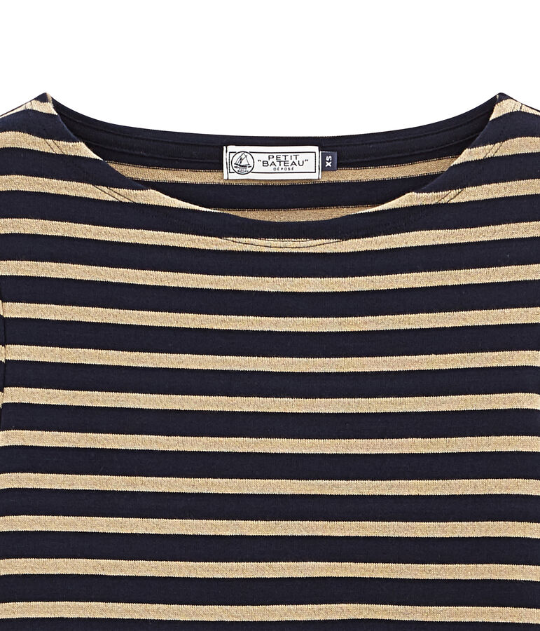 marini&egrave;re iconica donna blu SMOKING/marrone BRINDILLE BRILLANT