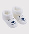 Babbucce orso in pile bambino bianco MARSHMALLOW