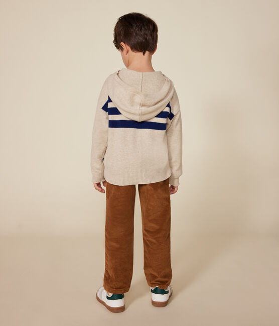 Maglione con cappuccio in lana e cotone bambino bianco AVALANCHE/ MEDIEVAL