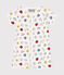 Tutina corta con stampa Monsieur Madame in cotone neonato bianco MARSHMALLOW/bianco MULTICO