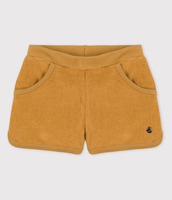 Shorts in spugna bouclette bambina giallo ISTRE