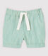 Shorts a righe in tessuto serge bebè maschio