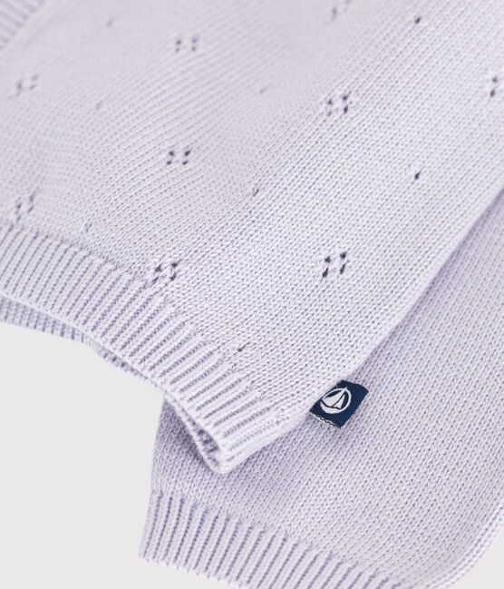 Cardigan in maglia di cotone tinta unita neonato viola PARME