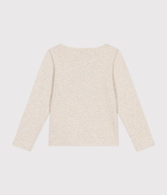 T-shirt a maniche lunghe a costine bambina beige MONTELIMAR CHINE