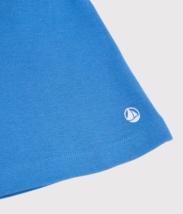 Shorts in cotone bambina blu