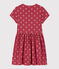Abito bambina in cotone stampato rosa PAPI/beige AVALANCHE