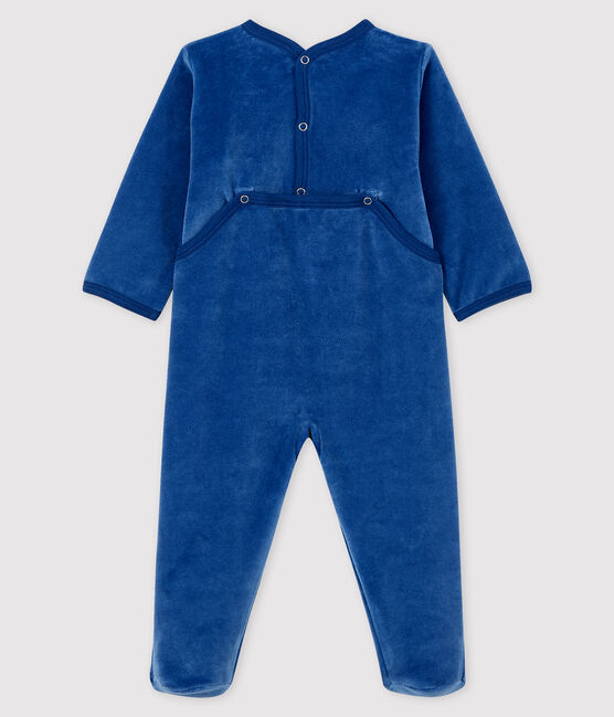 Tutina blu bebé in ciniglia blu MAJOR