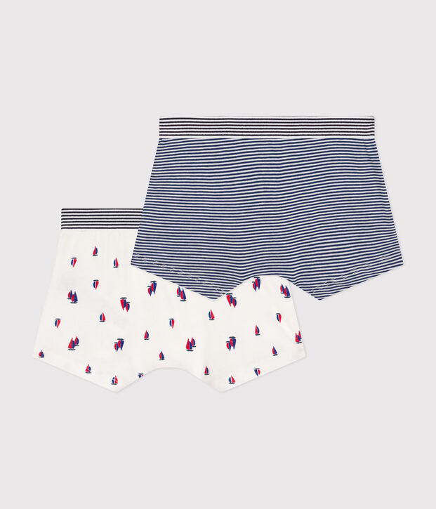 Confezione da 2 boxer bambino in cotone multicolore
