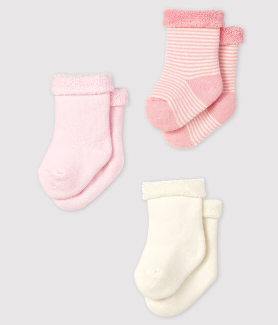 Trio di calzine bebè lavorate a maglia variante 1