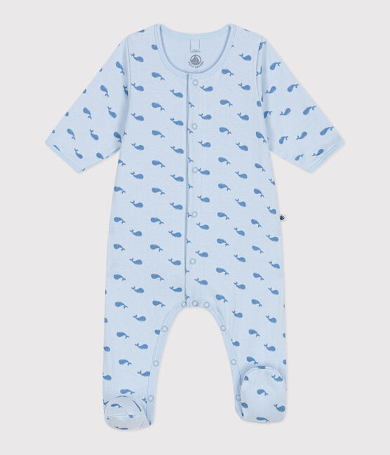 Bodyjama in tubique con balena neonato blu TOUDOU/ ALASKA
