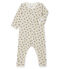 Tutina lunga da bebè in lana e cotone beige MONTELIMAR/bianco MULTICO