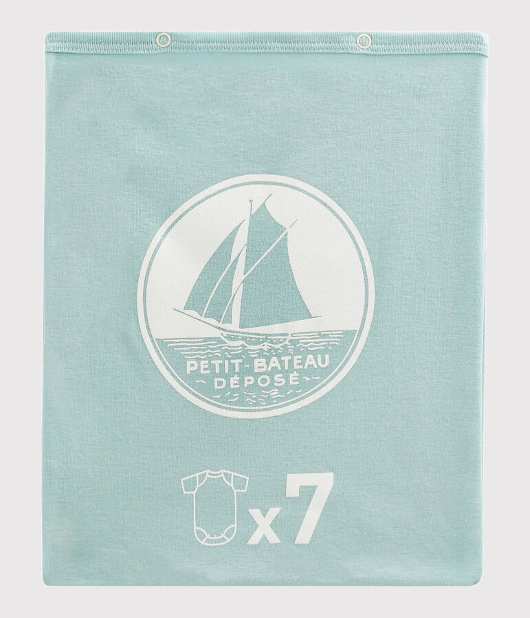 Lotto a sorpresa da 7 body a maniche corte neonato multicolore