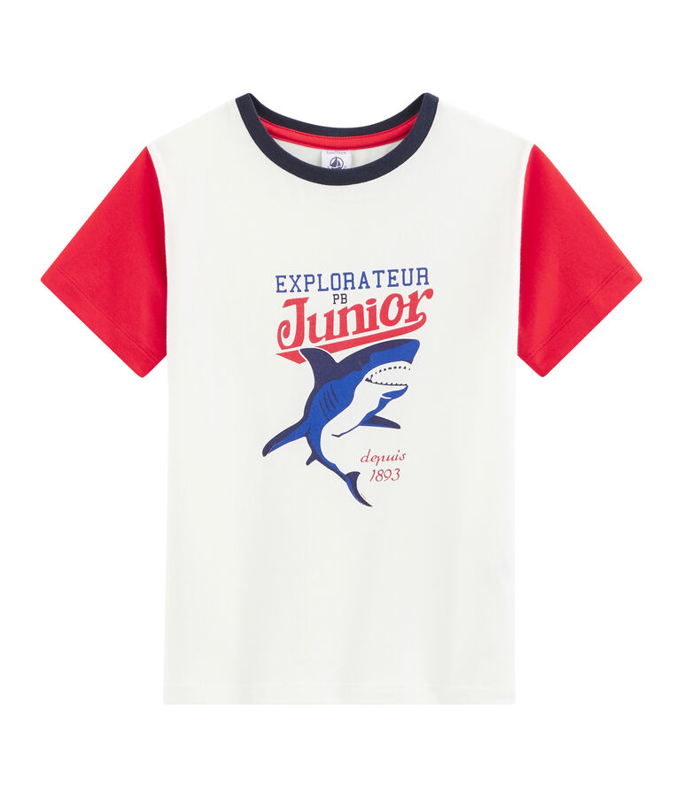 T-shirt bambino bianco/rosso