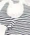 Peluche a forma di coniglietto marinaio in cotone biologico bianco MARSHMALLOW/blu SMOKING