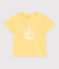 T-shirt a maniche corte in cotone tinta unita neonato giallo ORGE