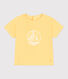 T-shirt a maniche corte in cotone tinta unita neonato