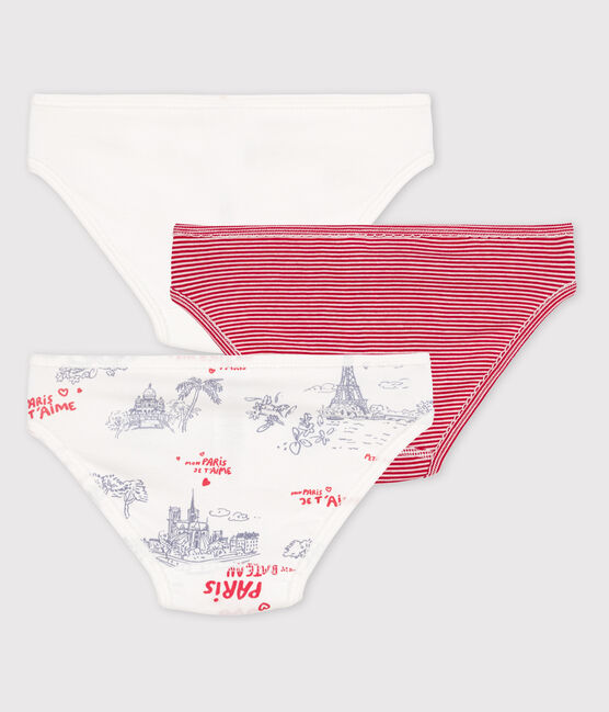 Confezione da 3 slip bambina in cotone variante 1