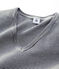 T-shirt L'ICONIQUE scollo a V in cotone donna blu SMOKING/bianco MARSHMALLOW