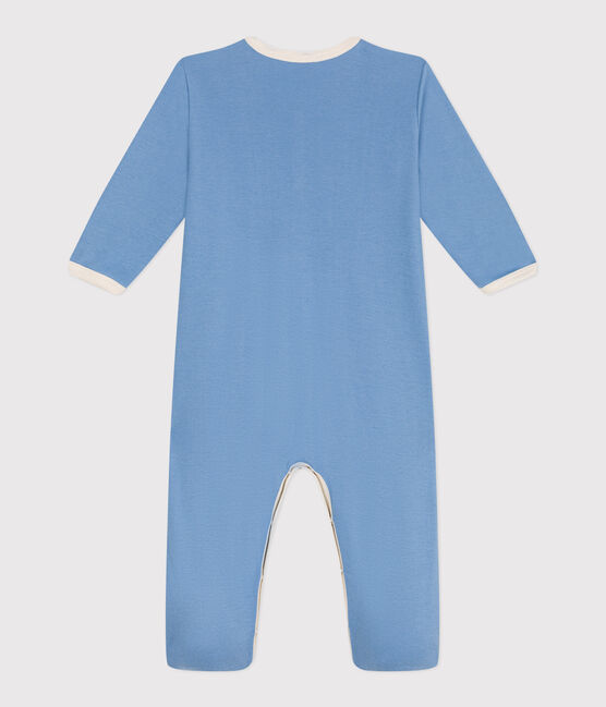 Pigiama in cotone tinta unita neonato blu ALASKA