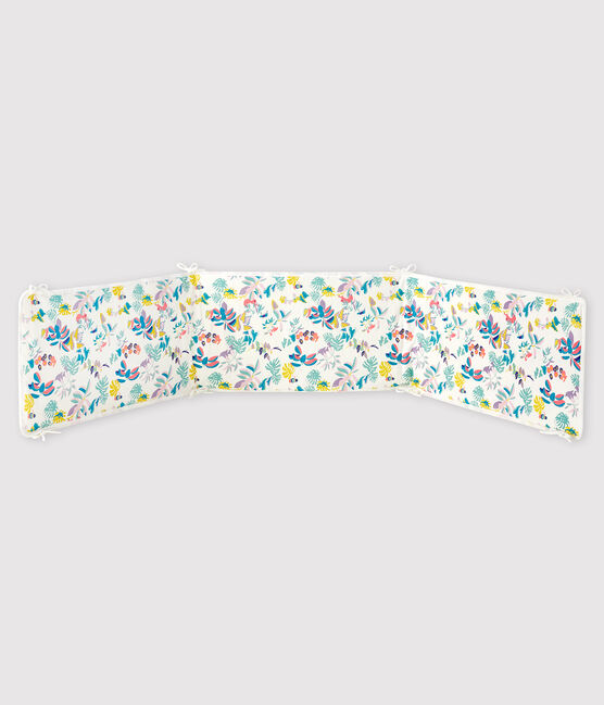 Giroletto fantasia giungla bebè femmina in costina bianco MARSHMALLOW/bianco MULTICO