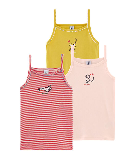 Trio canottiere con spalline bambina variante 1