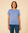 T-shirt L'ICONIQUE in lino da donna blu GAULOISE