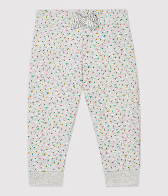 Pantaloni in molleton bebè. grigio BELUGA/bianco MULTICO