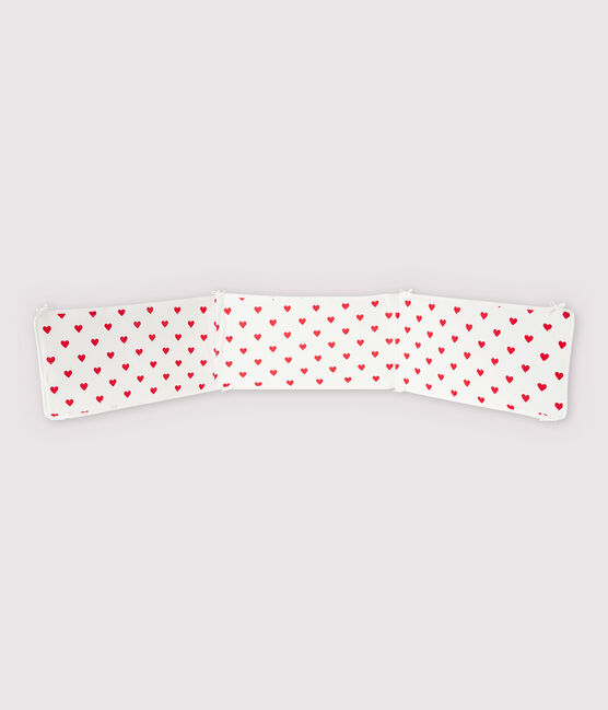 Giroletto cuore rosso bebè in costina bianco MARSHMALLOW/rosso TERKUIT