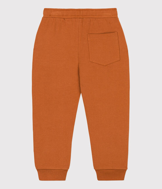 Pantaloni joggers in tessuto felpato bambina / bambino marrone ECUREUIL