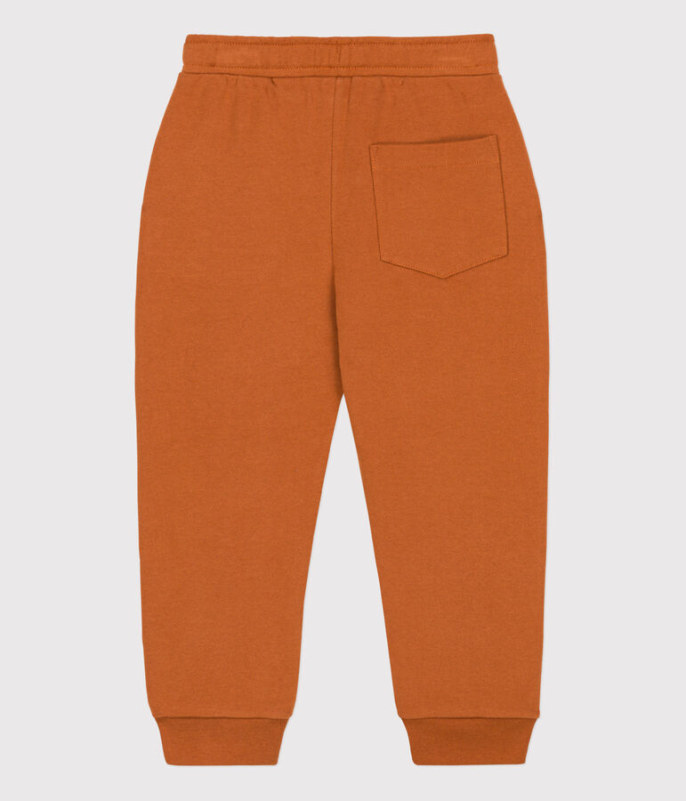 Pantaloni joggers in tessuto felpato bambina / bambino marrone