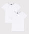Confezione da 2 t-shirt bianche manica corta bambina variante 1