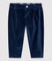 Pantalone in velluto bebè. blu SMOKING