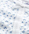 Tutina bebè bambina stampata bianco ECUME/blu BLEU