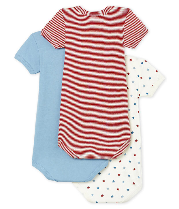 Trio body manica corta beb&egrave; maschietto multicolore