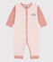 Tutina pigiama senza piedi in cotone millerighe SALINE/ MARSHMALLOW