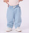 Pantaloni in chambray neonata blu