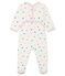 Tutina pigiama bambina in molleton bianco MARSHMALLOW/bianco MULTICO