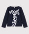 T-shirt maniche lunghe in jersey bambina blu SMOKING