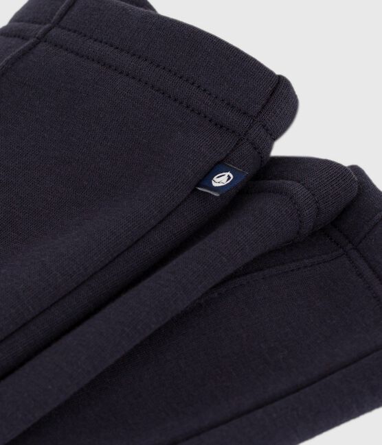 Pantaloni stile leggings in tessuto felpato bambina blu SMOKING