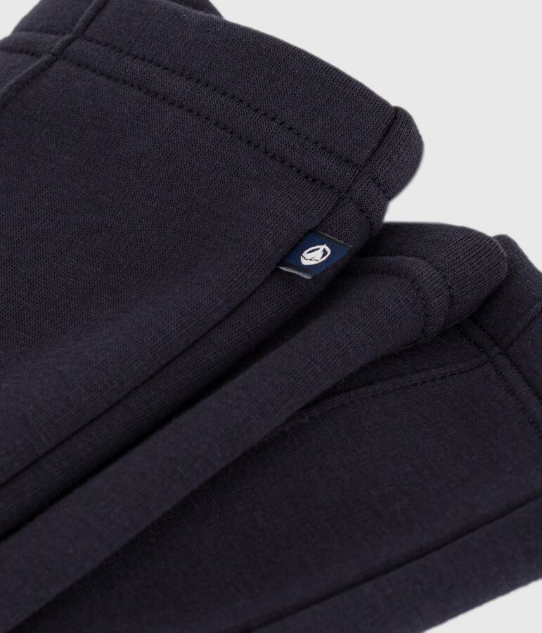 Pantaloni stile leggings in tessuto felpato bambina blu