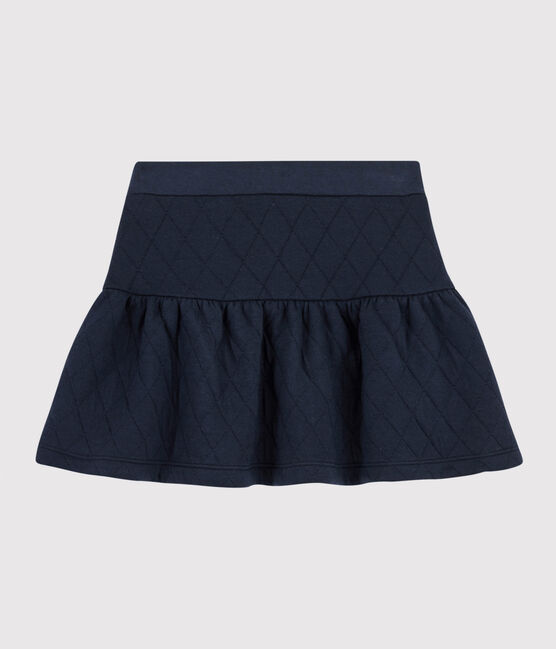 Gonna in tubique trapuntato bambina blu SMOKING