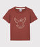 T-shirt  maniche corte in cotone bambino marrone OMBRIE