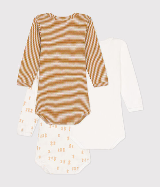 Set di 3 body a maniche lunghe in cotone a pulcini neonato variante 1