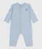 Pigiama senza piedini in cotone a righe neonato ADRIATIC/ MARSHMALLOW