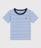 T-shirt a righe in jersey leggero bambino GAULOISE/ MARSHMALLOW