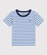 T-shirt a righe in jersey leggero bambino