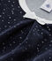 Chemise de nuit fille en bouclette velours blu SMOKING/grigio ARGENT