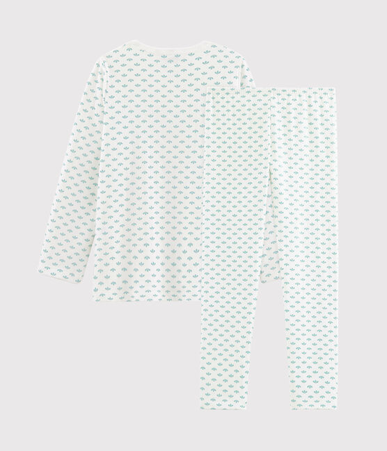 Pigiama bambina in tubique bianco MARSHMALLOW/bianco MULTICO