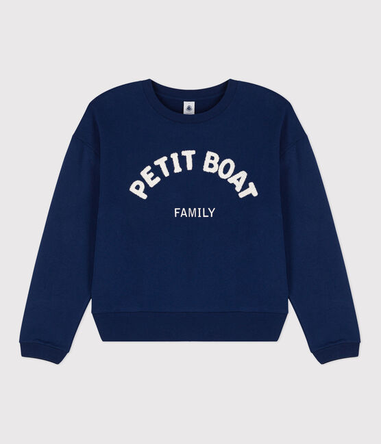 Felpa in cotone donna blu MEDIEVAL