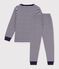 Pigiama in tubique a righe bambino blu/ecru